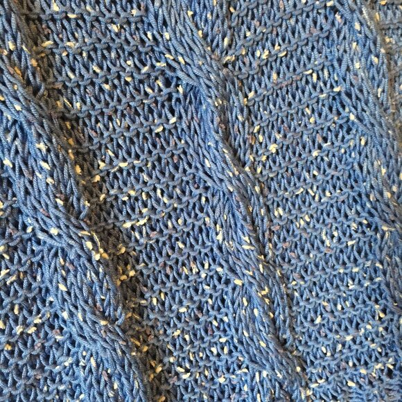 OAK Handmade Periwinkle Blue Sleeveless Cable Knit Top - Picture 8 of 12